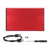 2.5 Inch Hard Drive Enclosure, 5Gbps 2TB Capacity Anti Static External USB 3.0 Hard Disk Case SATA HDD for Window for OS X for Vista (Not Inclube Hard Disk) (Red) view 1