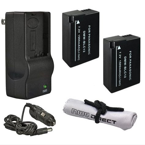 High Capacity Batteries (2 Units) + AC/DC Travel Charger Compatible with Nikon P7700