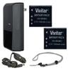 High Capacity Batteries (2 Units) + AC/DC Travel Charger Compatible with Leica V-Lux 3 + Krusell Multidapt Neck Strap (Black Finish) view 1