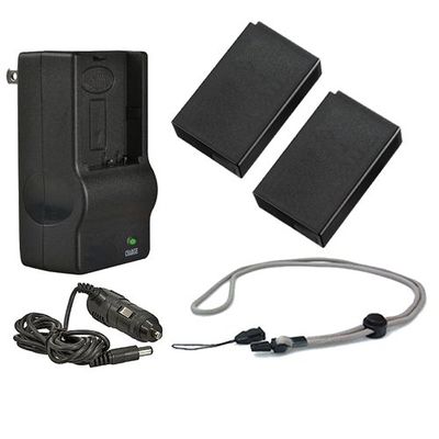 Intelligent' Batteries (2 Units) + AC/DC Travel Charger Compatible with Panasonic Lumix DMC-FZ1000
