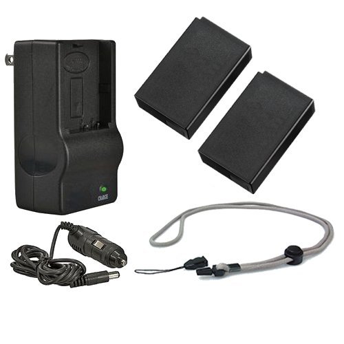 Intelligent' Batteries (2 Units) + AC/DC Travel Charger Compatible with Panasonic Lumix DMC-FZ1000