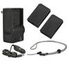 Intelligent' Batteries (2 Units) + AC/DC Travel Charger Compatible with Panasonic Lumix DMC-FZ1000 view 1