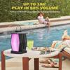 INGA Outdoor Speaker, Bluetooth Wireless Speaker with Lights, Sync up to 100 Speakers, IPX5 Waterproof, 25.8W, 2 Packs, Portable for Outdoors/Patio/Porch/Pool view 4