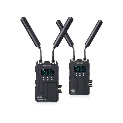 FEELWORLD WT1S 4K Wireless Video Transmission System SDI Dual HDMI with 1000ft Transmission Distance 0.08s Low Latency Full Duplex Intercom Live Streaming