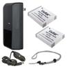 High Capacity Batteries (2 Units) + AC/DC Travel Charger Compatible with Nikon CoolPix P100 + Krusell Multidapt Neck Strap (Black Finish) view 1