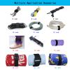 HUAHAITGCH 10 Pack (20 x 1 Inch) Reusable Fastening Cable Ties and Cable Straps,Adjustable Multi-Purpose Hook and Loop Straps Nylon Cable Ties Organizer Fastener Management Wire Straps view 4