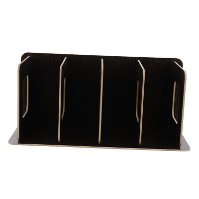 DIYEAH Cd Display Rack Wooden Organizer for Office Desktop Storage Student Cd Box