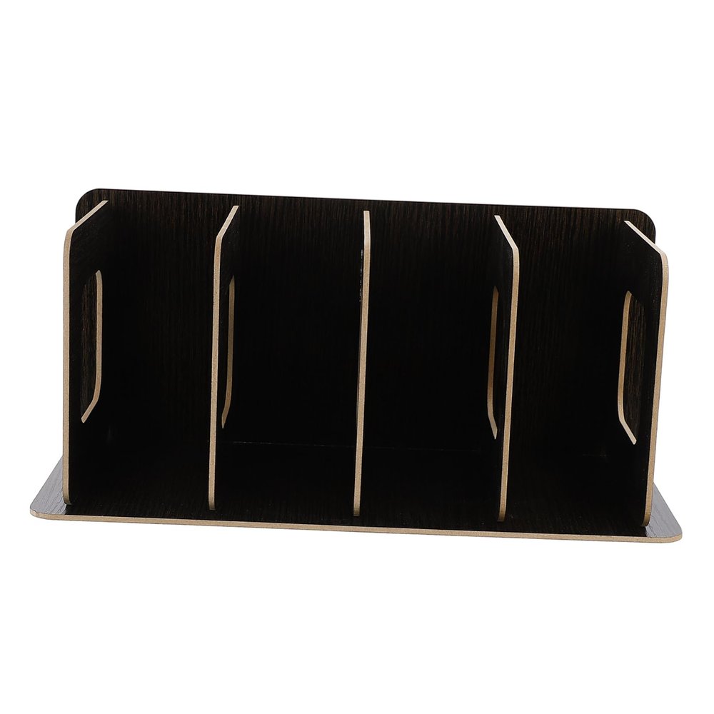 DIYEAH Cd Display Rack Wooden Organizer for Office Desktop Storage Student Cd Box