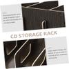 DIYEAH Cd Display Rack Wooden Organizer for Office Desktop Storage Student Cd Box view 3