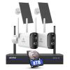 ANNKE Wireless Home Security Camera, 16CH Expandable 4K NVR with 2pcs 4MP Cameras, 8TB HDD, Outdoor WiFi Camera, Two-Way Audio, Remote Access, Alexa Complitable, Instant Alerts, Up to 256G Storage view 1