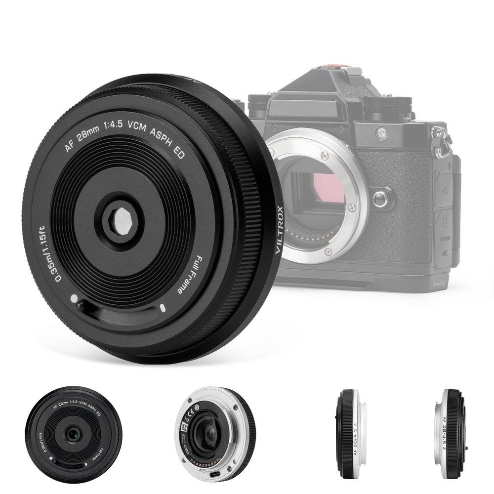 VILTROX 28mm F4.5 Ultra-Thin Pancake Lens Z-Mount Auto Focus 28 mm f/4.5 Z Chips-Size Full Frame Wide Angle Lens for Nikon