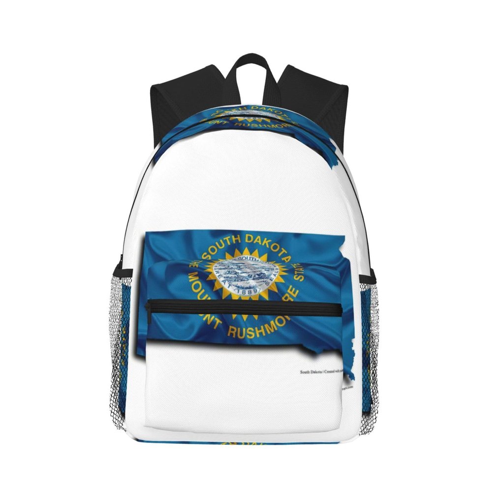 South Dakota Flag Map Business Laptop Backpack For Men,Travel Backpack College Backpacks for 15.7 Inch