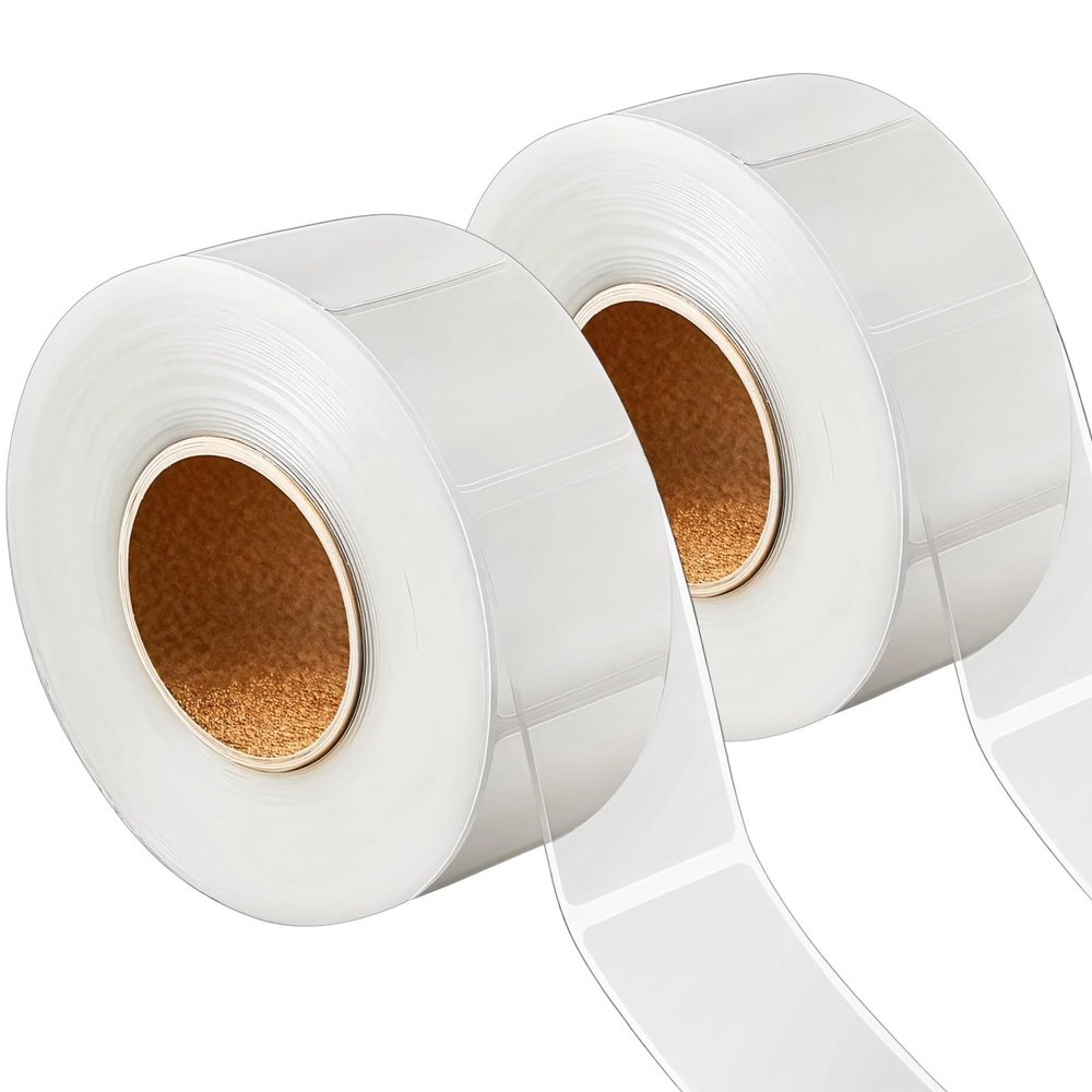 2 Rolls of Waterproof Barcode Label Covers, Clear Self-Adhesive Protection Tape