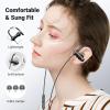 3.5mm Wired Sports Earbuds with Over EarHook Secure Fit for Running Exercising Gym, 6FT Length Stereo Laptop Earphone Headset for Office PC Desktop Zoom Meeting Enhanced Bass Noise Isolation Headphone view 4