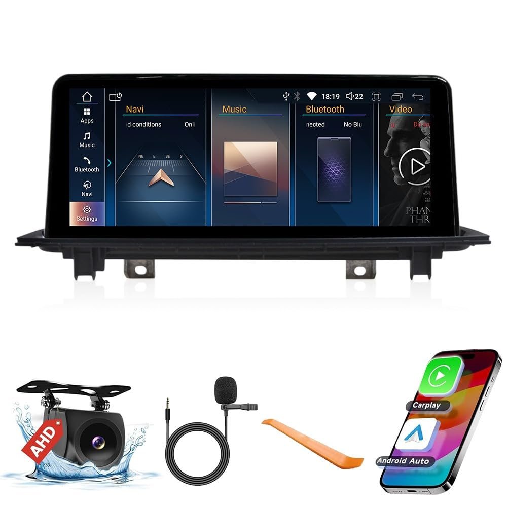 for BMW 1 Series F20 F21 2012-2016 10.25" Octa Core 4G+32G Car CarPlay Android Auto Navigation Android Stereo GPS Radio Display IPS Touchscreen Headunit Tablet Media Player