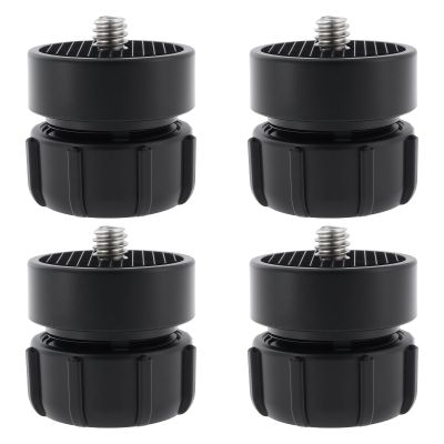Micro Traders 4Pcs 17mm Ball Socket to 1/4-20 Male Screw Adapter Compatible with Arkon GN010 GN014 GN015 GN016 30x28mm Black