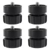 Micro Traders 4Pcs 17mm Ball Socket to 1/4-20 Male Screw Adapter Compatible with Arkon GN010 GN014 GN015 GN016 30x28mm Black view 1
