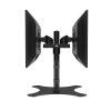 Dual Monitor Stand for 17-27 Inch TVs, Height Adjustable Free Standing Desk Mount, 360 Rotation, Max 10kg Load view 1
