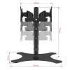 Dual Monitor Stand for 17-27 Inch TVs, Height Adjustable Free Standing Desk Mount, 360 Rotation, Max 10kg Load view 2