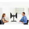 Dual Monitor Stand for 17-27 Inch TVs, Height Adjustable Free Standing Desk Mount, 360 Rotation, Max 10kg Load view 3