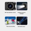 Diyeeni Headlamp Wearable Camera, 1080P Mini Head Mounted Action Camera, 45 Adjustable LED Light, Rechargeable Body Video Camcorder for Night Outdoor Cycling Running Hiking view 2