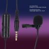 Yoidesu Lavalier Lapel Microphone, 360 Rotation 3.5mm Wired Clip On Mic Noise Reduction Cardioid Microphone for Smartphone PC DSLR Camera view 2