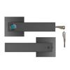 Electronic Smart Lock Semiconductor Fingerprint Handle Lock with Keys for Home Office Bedroom (Color : Silver) (Black) view 1