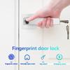 Electronic Smart Lock Semiconductor Fingerprint Handle Lock with Keys for Home Office Bedroom (Color : Silver) (Black) view 2