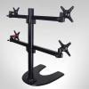 4 Monitor Mount, Heavy Duty Height Adjustable Stand for 17-27 Inch Screens, 360 Rotation, Metal Base, Holds Up to 8kg per Screen view 1
