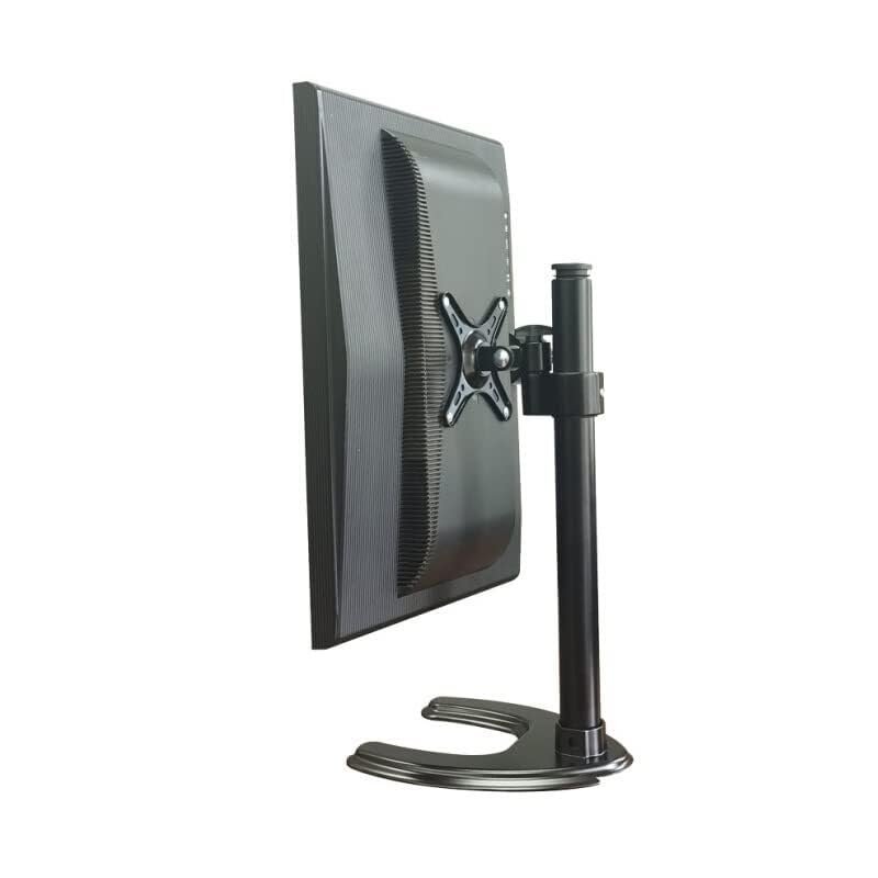 Single Monitor Desk Mount for 17-27" Screens, Height Adjustable, Freestanding, Supports Up to 10kg