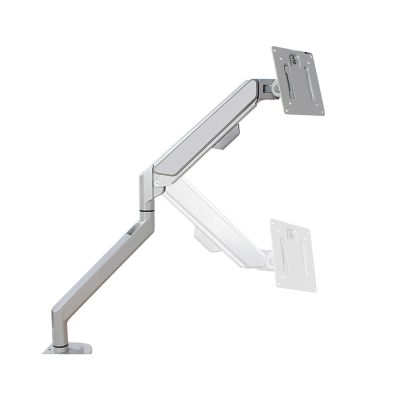 Adjustable Gas Spring Single Monitor Arm Mount, Fits 17-32 Inch Screens, Black and White, Two Installation Methods