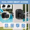 Richelock IU53 Double-Sided Fingerprint & Keypad Door Lock, All-Weather, Fully Waterproof Biometric Entry with Dual-Sided Codes, Same Key Both Sides for for Outdoor, Indoor, Gate, Fence view 2