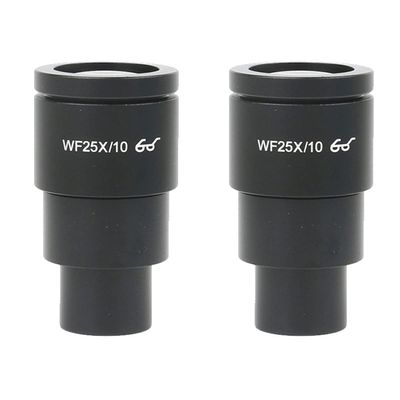 JOEBO Microscope Kit 2PCS WF10X WF15X WF20X WF25X WF30X Wide Field Eyepiece for Binocular Trinocular Stereo Microscope Installation 30MM Microscope Lens Adapters(WF25X-10MM)