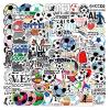 100PCS Cool Soccer Stickers for Kids Teens Adults Boys, Love Soccer Hapiuen Vinyl Waterproof Sport Stickers for Water Bottles Laptop Scrapbook, Cute Sport Decals, Party Supplies view 1
