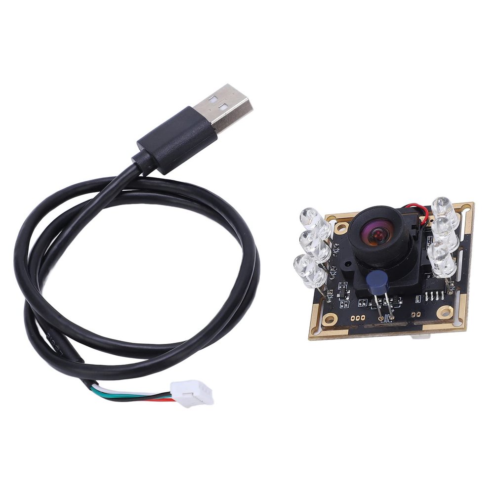 NutriEss USB Camera Module 2MP High Definition Lens 1080P Resolution 100 Degree Wide View IRCUT Dual Filter Switcher OTG Connection Dual Digital Microphones Plug and Play for Industrial