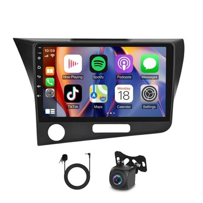 4+64G 9inch Car Stereo for Honda CRZ 2010-2016 w/GPS 2015 2014 2013 2012 2011Double Din Car Audio Receiver w/carplay w/Android 14 Auto w/WiFi w/Bluetooth AHD Camera