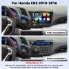 4+64G 9inch Car Stereo for Honda CRZ 2010-2016 w/GPS 2015 2014 2013 2012 2011Double Din Car Audio Receiver w/carplay w/Android 14 Auto w/WiFi w/Bluetooth AHD Camera view 2