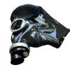 Latex Hoods Full Coverage Closed Head Cover with Gas Mask Respirator Back Zipper (S,Black) view 3