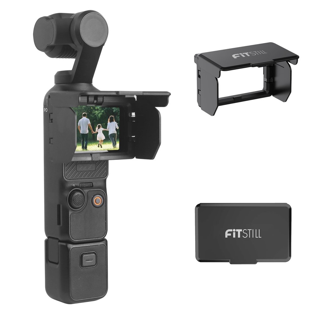 FitStill Screen Sun Hood Cover Compatible with DJI OSMO Pocket 3,Foldable Portable LCD Anti-Glare Sun Visor Pocket3 Accessory,Sunshade Guard Prevent Glare Protective Caps
