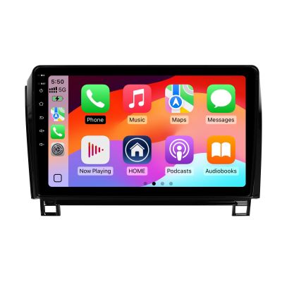 2+32G Android 13 Double Din Car Stereo for Toyota Tundra 2007-2013 & Sequoia 2008-2018 with 10.1 Inch Touchscreen Radio Built-in Wireless Carplay/Android Auto/GPS/Bluetooth/FM/AUX/SWC/Backup Camera
