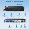 Anpviz 12MP 16 Channel POE NVR IP Security Video Audio Recorder Pre-Installed 4TB HDD, Only Plug & Play with Anpviz Cameras, Support 12MP/8MP/6MP/5MP/4MP/3MP IP PoE Camera for Business, NDAA view 3