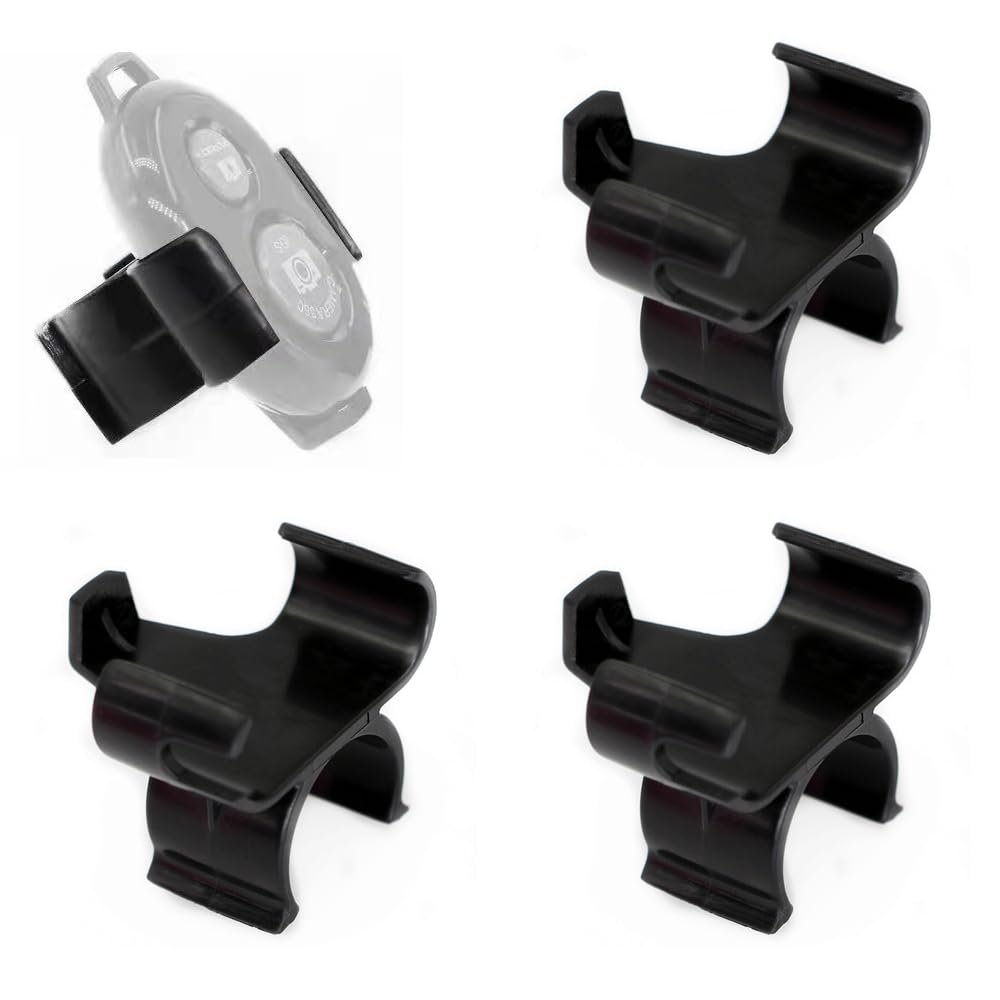 ThtRht 4 Pack Remote Shutter Holder Selfie Stick Clips Mount Clamp Organizer for Wireless Camera Remote Shutter Wireless Phone Camera Remote Control Selfie Clicker Button Monopod Tripod Stand