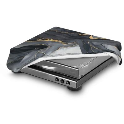 Qehuruxo Gray Marble Turntable Dust Cover  Universal Record Player Cover for SL-Q300/SL-B250/SL-B260 & More  Waterproof, Scratch-Resistant, Lightweight & Foldable