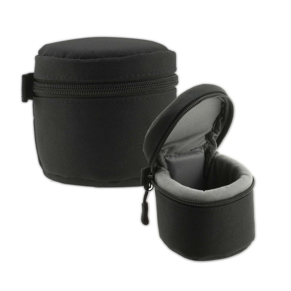 Navitech Black Water Resistant Camera Lens Protective Case Pouch - Compatible With Holga HL-C 60mm f/8 Lens