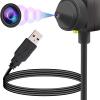 1080P Center Screen Webcam with Built in Microphone & Auto Light Correction, Eye Focus USB Camera for PC, Laptop, Zoom Meetings (Black) view 1