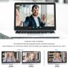 1080P Center Screen Webcam with Built in Microphone & Auto Light Correction, Eye Focus USB Camera for PC, Laptop, Zoom Meetings (Black) view 4