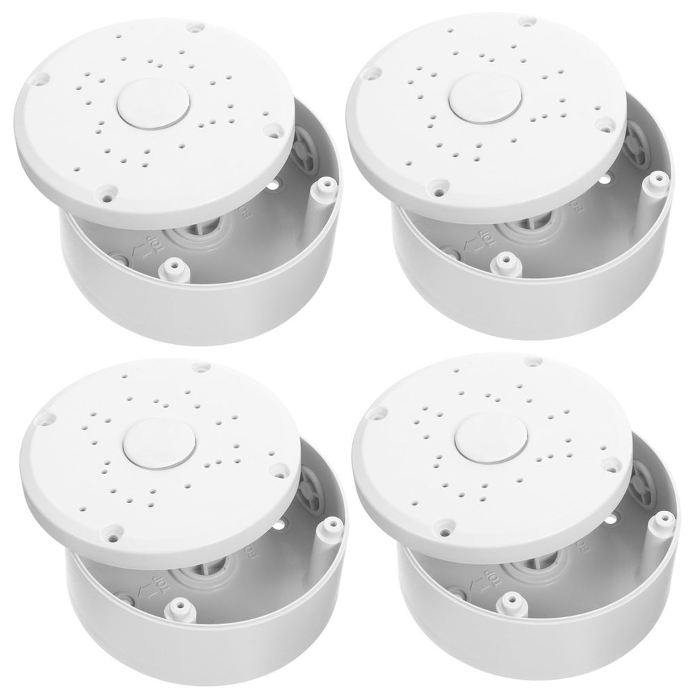 DIYEAH 4pcs Hemisphere Bracket Cord Hider Security Camera Cable Cover Outdoor Extension Cord Protector