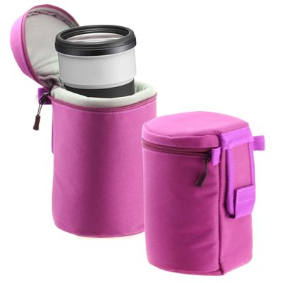 Navitech Purple Water Resistant Camera Lens Protective Case Pouch - Compatible With OM System M.Zuiko Digital ED 100-400mm F5.0-6.3 IS Lens