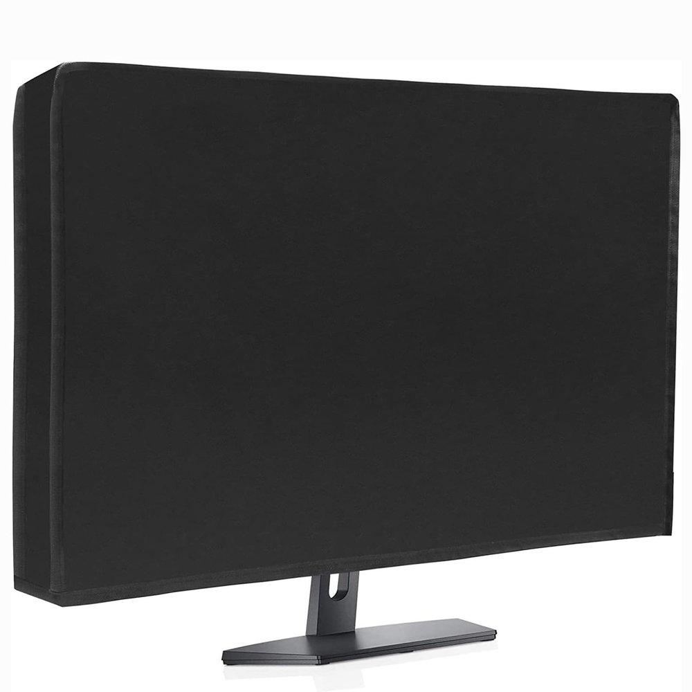 Computer Monitors Dust Cover, 420D Oxford Anti-Static Waterproof Panel Case Display Compatible Full Body Protectors LCD Screen Sleeve 21-34" Desktop PC TV Home office (Black,61x46x8cm)