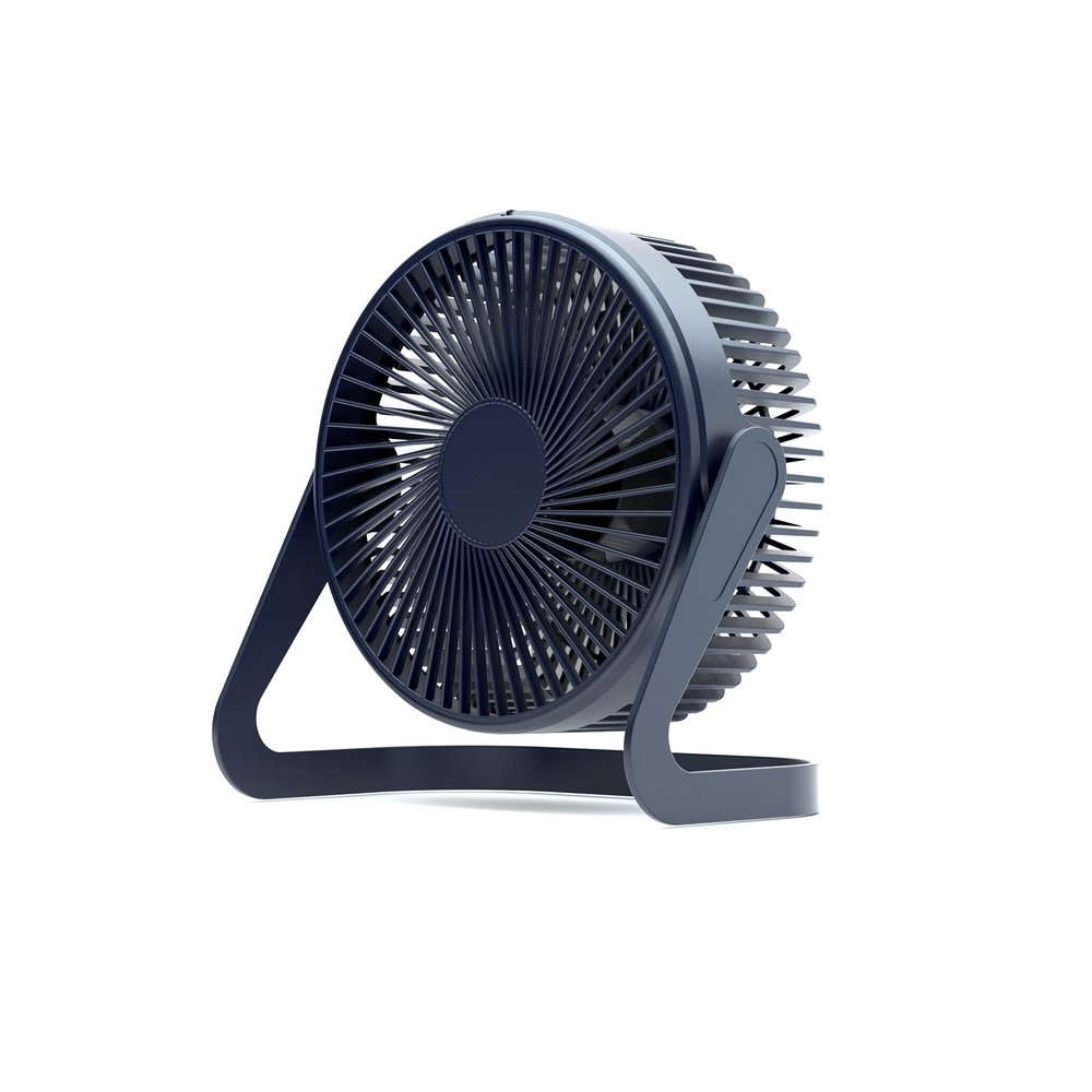 dxdxsmao Small USB Desktop Fan, 5 Inch Mini Silent Desktop Small Electric Fan, Used in Office Student Dormitory(Purple black)